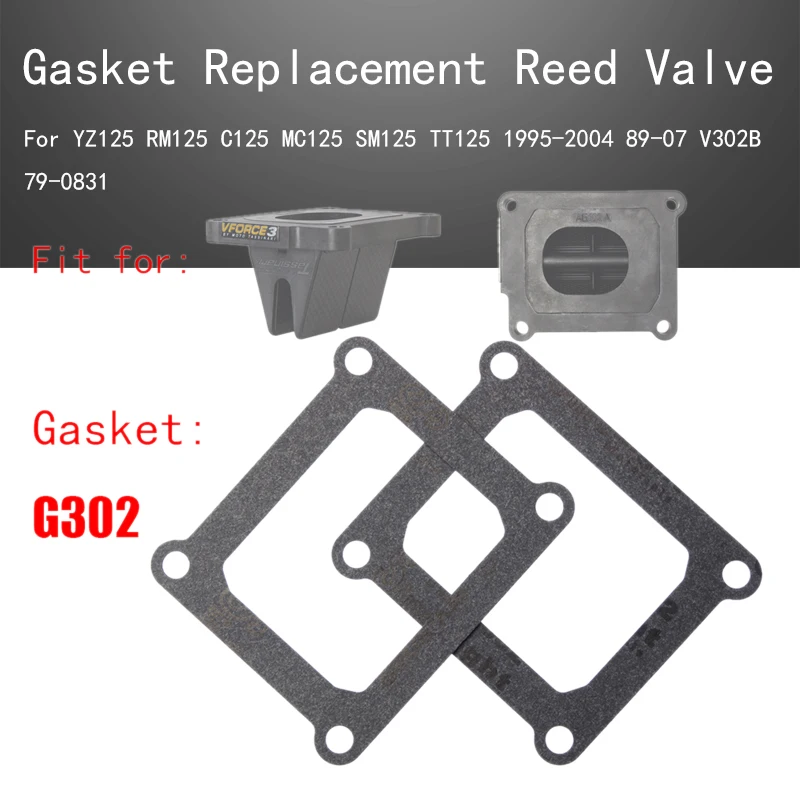 

2PCS/1PCS Gasket G302 Replacement Reed Valve Vforce V382S-A For YZ RM C MC SM TT 1995-2004 89-07 V302B 79-0831