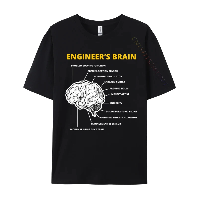 Engineer Is Brain Funny Sarcastic For Engineering Design Tops Tees 2024 Hot Sale Customized Cotton Male T-Shirt Design T Shirt