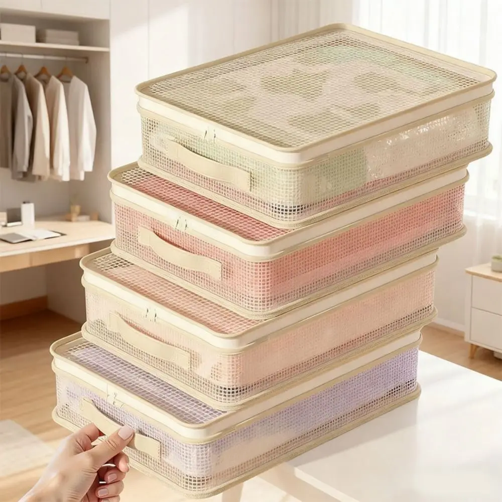 

2Pcs PVC Clothes Quilt Storage Bag Transparent Large Capacity Blanket Sorting Bags Waterproof Space Saving Bed Sheet Organizer