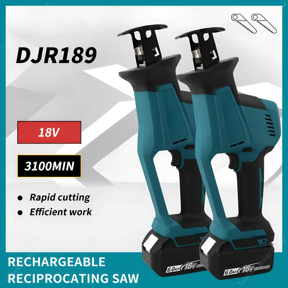 18V Battery Cordless Electric ReciprocatingSaw Variable Speed Wood MetalCutter ToolRechargeable Electric Saber Saw DJR189