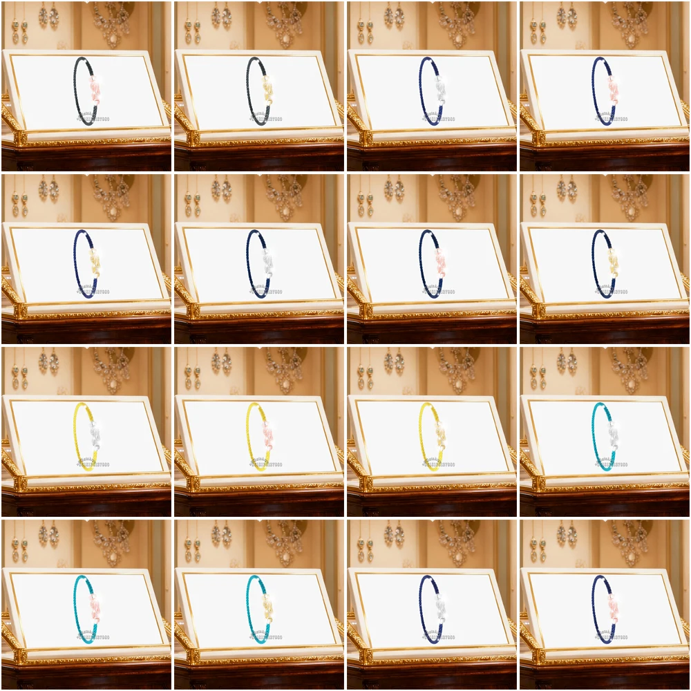 

Gryan New 925 Silver Yellow Red Half Zircon Medium Infinite luck Bracelet female Daily Wear Party Gifts Luxurious Couple Jewelry