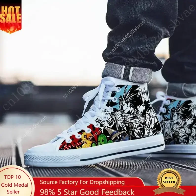 

Final Fantasy High Top Shoes Mens Womens Teenager Sneakers Canvas High Quality Outdoor Daily Sneaker Custom Made Couple Shoe