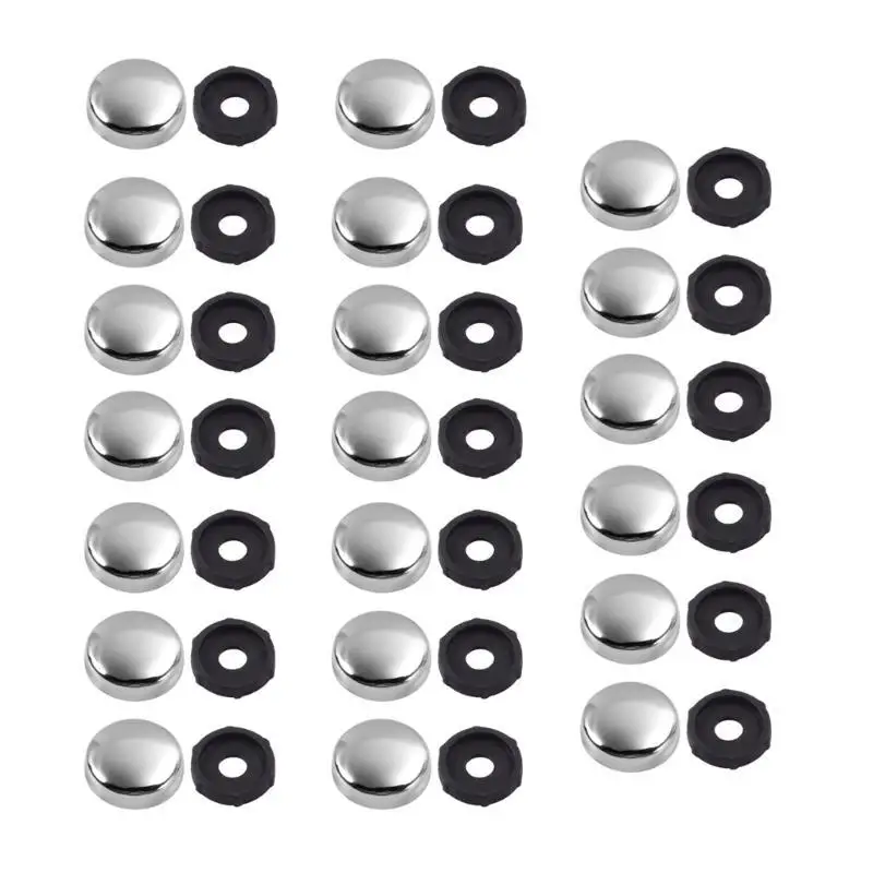 652F 20Pcs Mirror Fixing Screws Plastic Washers 16mm Mirror Screws Caps Decorative Screw Cover Fastener Easy to Use view 3