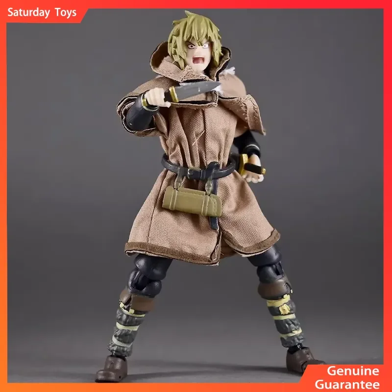 Vinland Saga Anime 14 cm figurine-Mildrfinn Karlsefni Figma 608 véritable tissu Joint mobile modèle à collectionner jouet pour les Fans