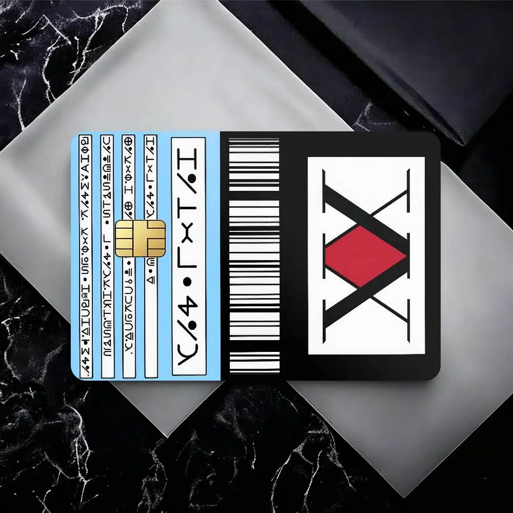 Anime H-unter License Credit  Diy Credit Debit Card Sticker Party Sticker Decoration Waterproof Small Chip Card Skin Sticker
