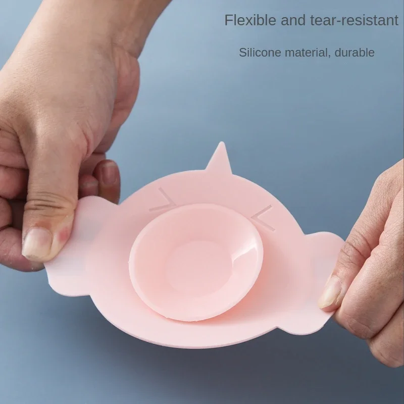 Baby Feeding Anti-slip Pads Double-sided Strong Suction Cup Tableware Sticker Children Silicone Dish Cup Sucker Mats Coasters