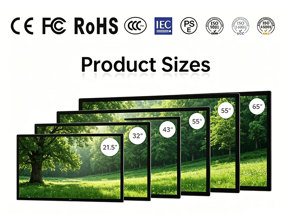 21 32 43 Inch Wall Mount Android All in One Pc Digital Signage Capacitive Touch Screen Monitor