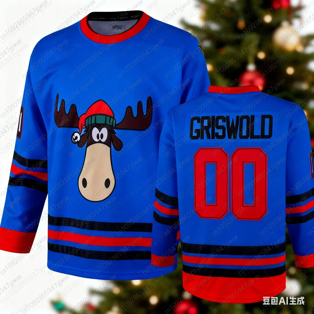 2025 عيد الميلاد نمط جريسوولد هوكي الجليد جيرسي الرجال الرياضة والترفيه التدريب الفانيلة خمر عطلة رجل عيد الميلاد تي شيرت