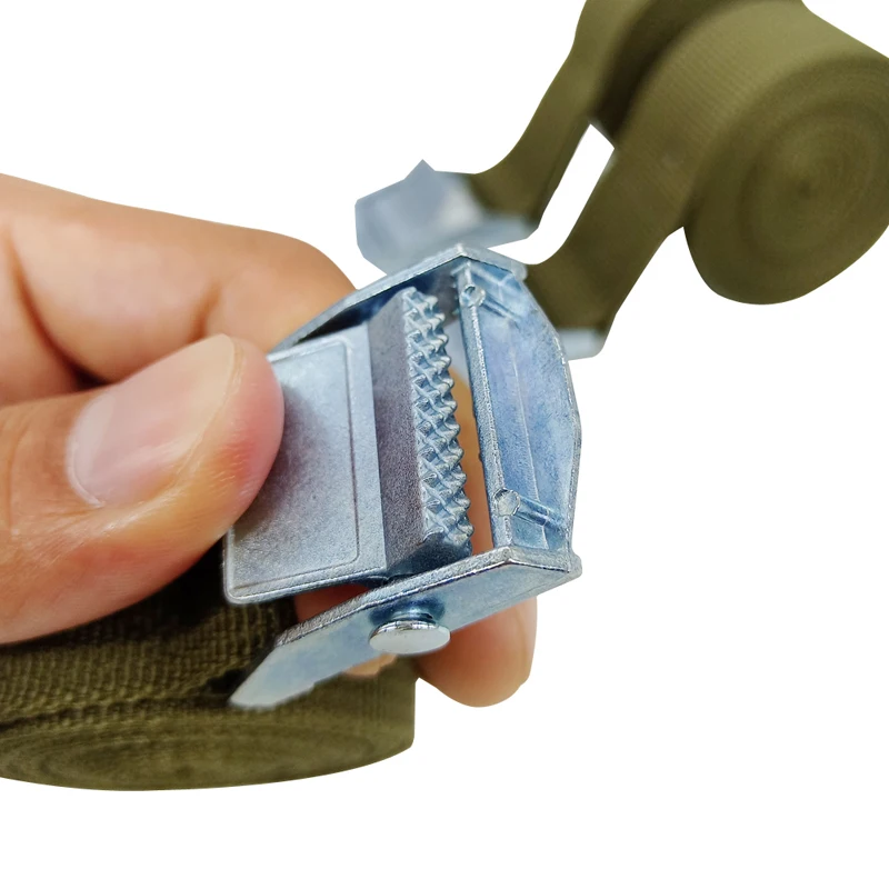 5 Stück grüne 2-Meter-Frachtgurte mit Schnalle, Spanngürtel für Motorrad, Auto, Fahrrad, Abschleppseil, Ratschenbefestigungsgurte für Gepäcktasche – Detail 2