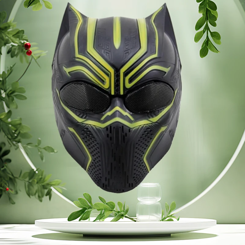 

New Military Wargame Cosplay Halloween Black Skull Ghost Black Panther Mask Tactical Airsoft Paintball Full Face Protective Mask