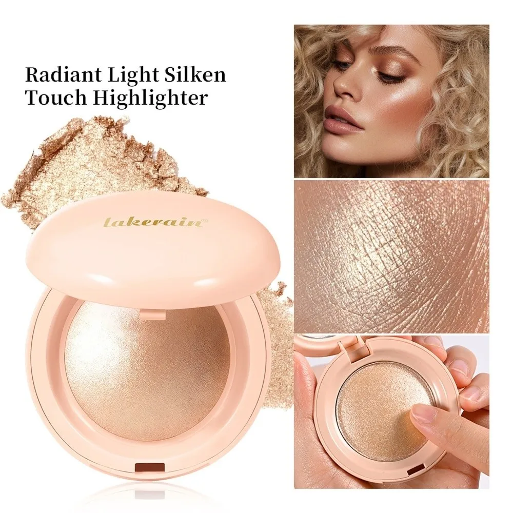 Long Lasting Face Highlighter Powder Glitter Instant Silky Skin Glow Contouring Palette Waterproof Baked Shimmer
