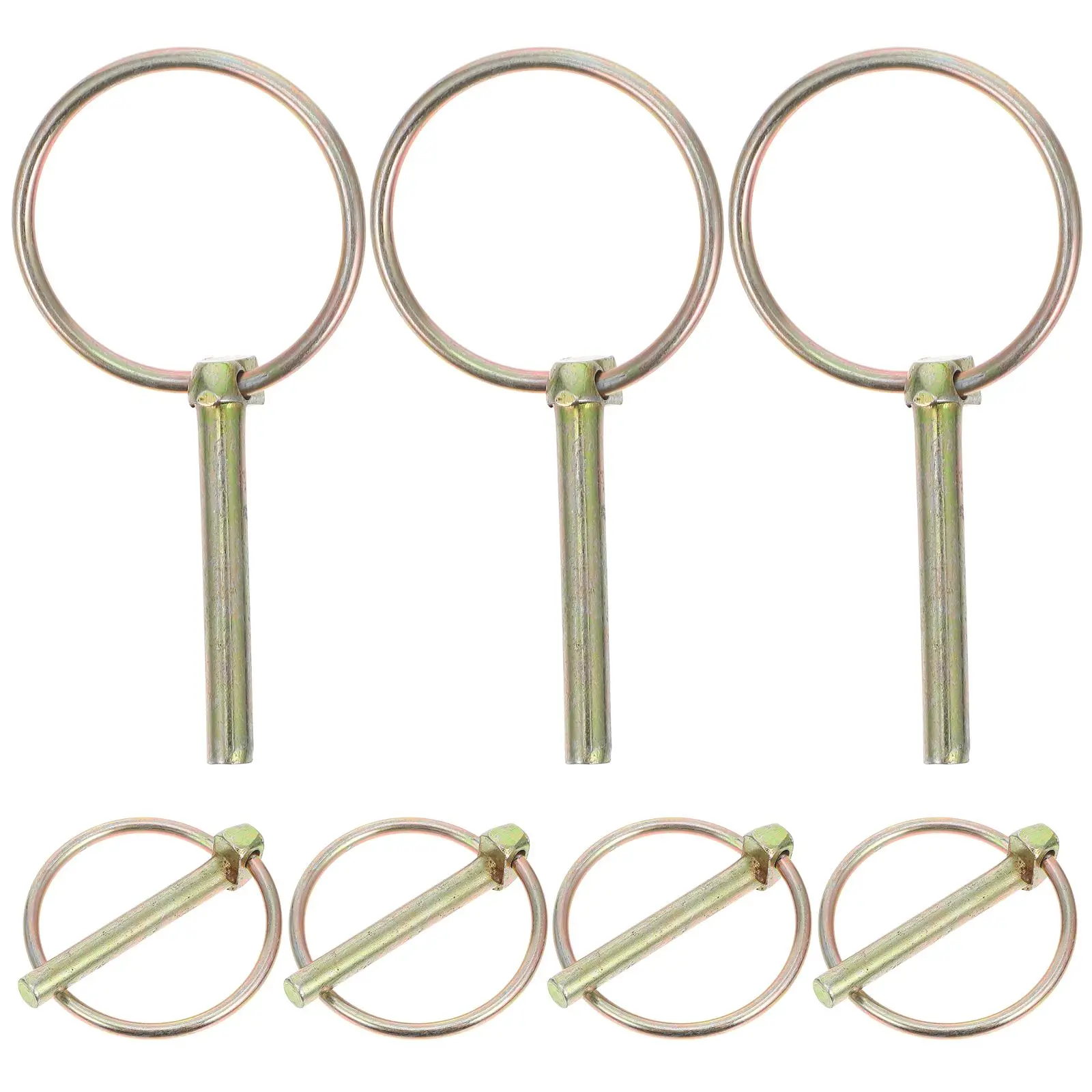 

8 Pcs Galvanized Safety Pin Durable Lynch Pin With Rings Locking Fastener Farm Tractors Accessories Reliable Set For Trucks