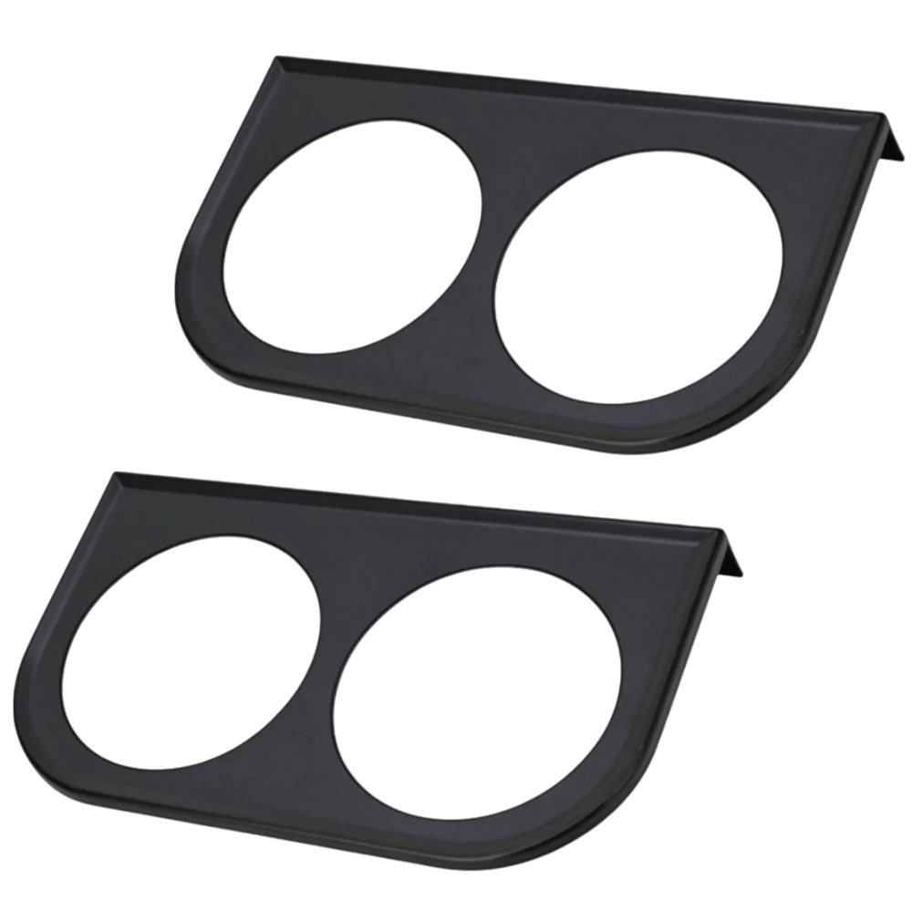 2pcs Universal Fit Gauge Mount Panel Metal Construction Black Color Gauge Mounting Bracket Car Gauge Pod Mount