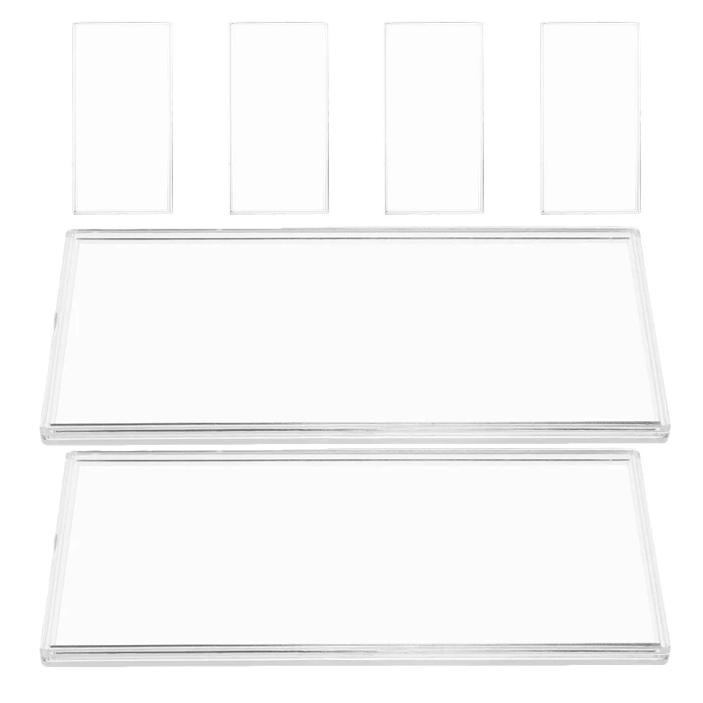 6Pcs Paper Money Case Plastic Banknote Holder Clear Commemorative Money Organizer Portable Bill Collection Box