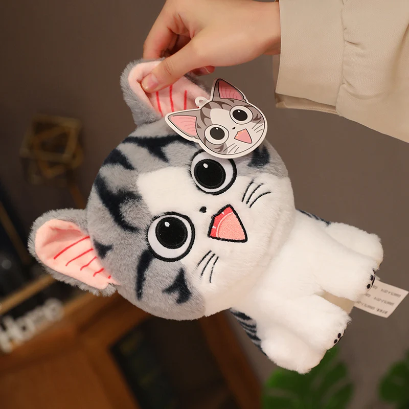 24/35/45cm Cute Cat Plush Doll Black And White Standing Cheese Cat Plush Toy Soft Cotton Wool To Accompany The Sleeping Doll