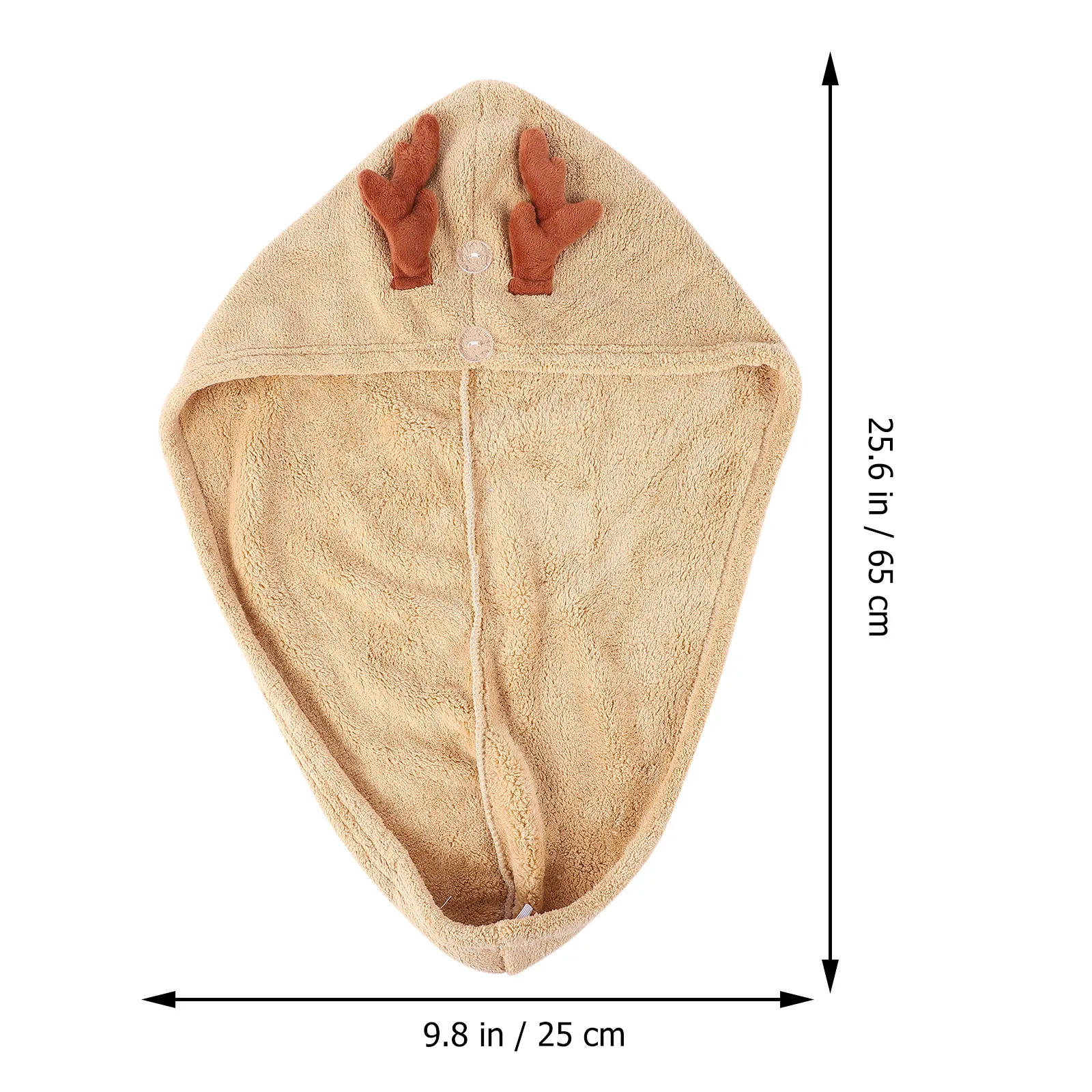 Antler Design Hair Towel Cap Ultra Absorbent Fast Drying Coral Fleece Wrap for Women Quick Dry Hair Drying Head Towel