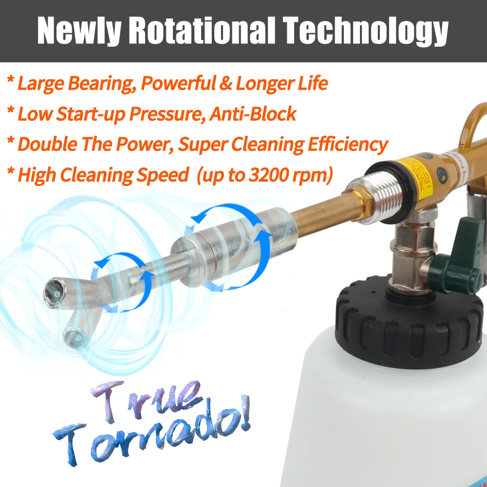 Tornado Pneumatic Air Foam Gun High Pressure Car Wash Interior Deep Cleaning Gun Espuma Tool for Tornador Detailing Tool