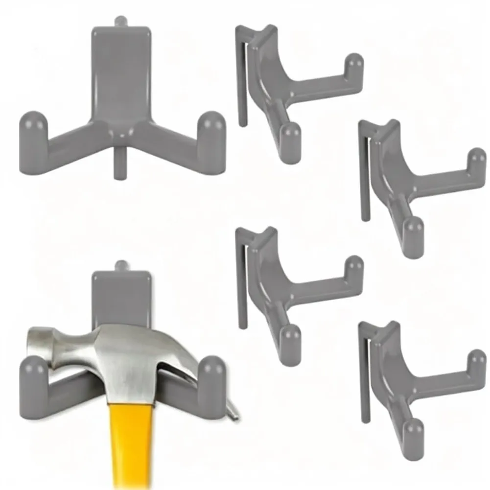 6 Piece ABS Shed Hooks for Reducing Tripping Hazards and Improving Safety Through Elevated Tool Placement Off Ground Level