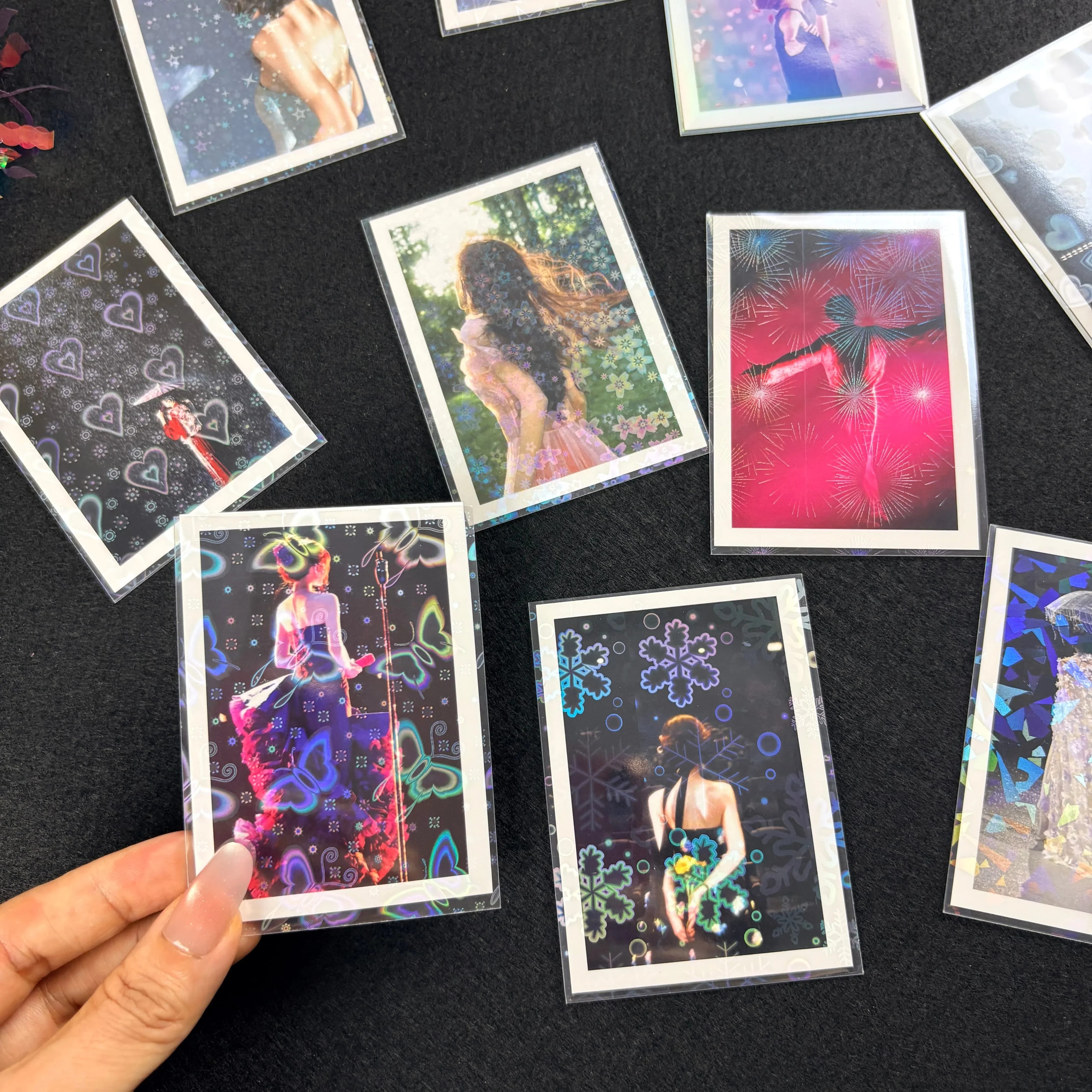 50-150Pcs Photocard Sleeves 58x89mm Kpop Card Protector CPP PVC-Free Acid-Free Holographic Laser TCG Board Game Cards Sleeves