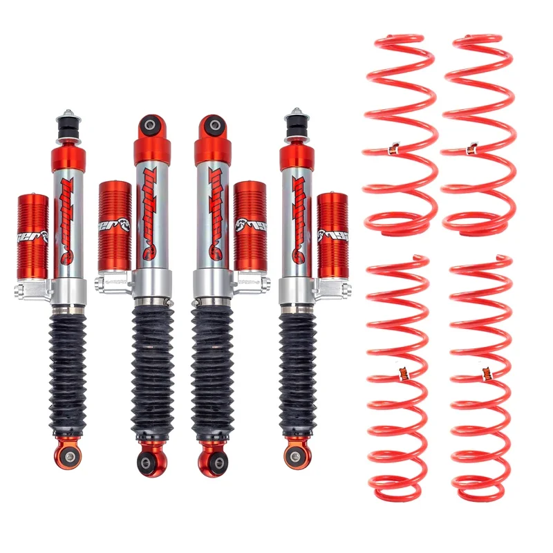 For Jeep Wrangler JK Mono Tube Remote Reservoir Shock Absorber Coil Spring 2 Inch Lift