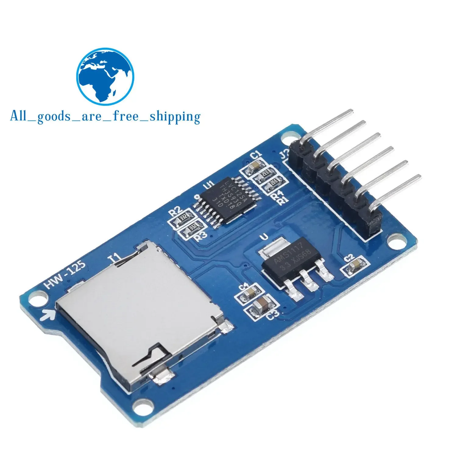 1/3/5PCS Micro SD Card Module TF Card Reader/writer SPI Interface with Level Conversion Chip