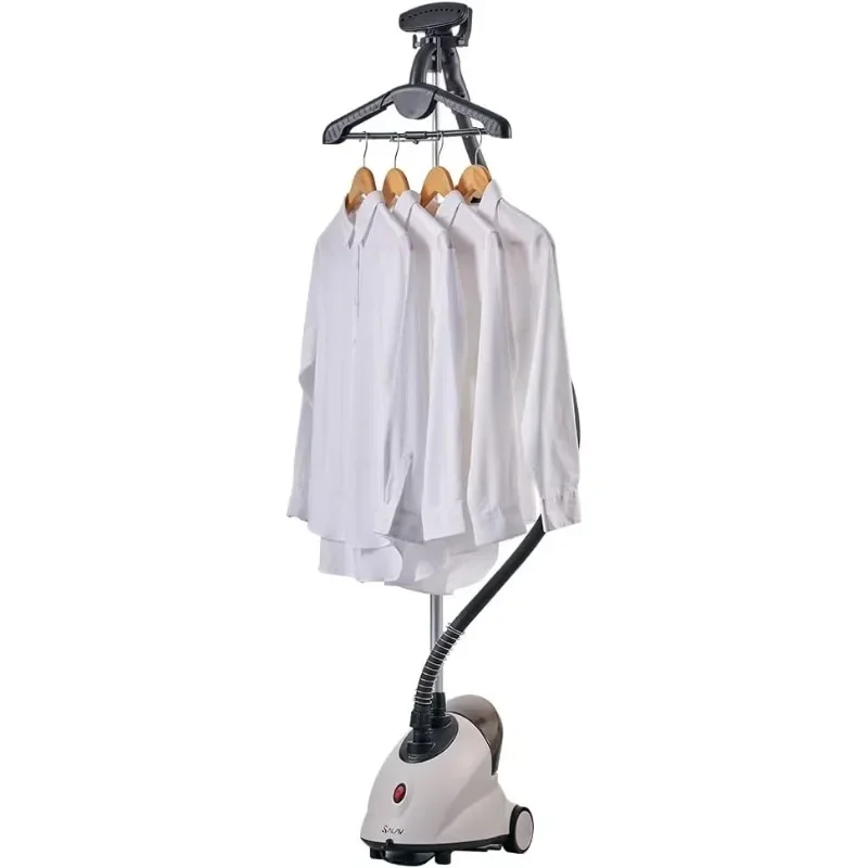 SALAV® GS18-DJ Standing Garment Steamer with Roll Wheels for Easy Movement, 1.8L Water Tank for 1 Hour Continuous Steaming