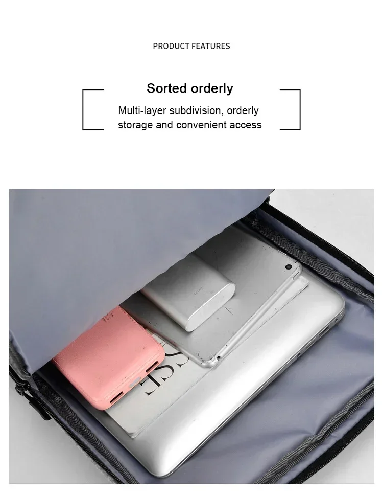 Minimalist Ultra Slim Laptop Backpack 15.6 Inch Waterproof Business Work Bags Thin Computer Back Pack Bag for Men Work Sac Homme