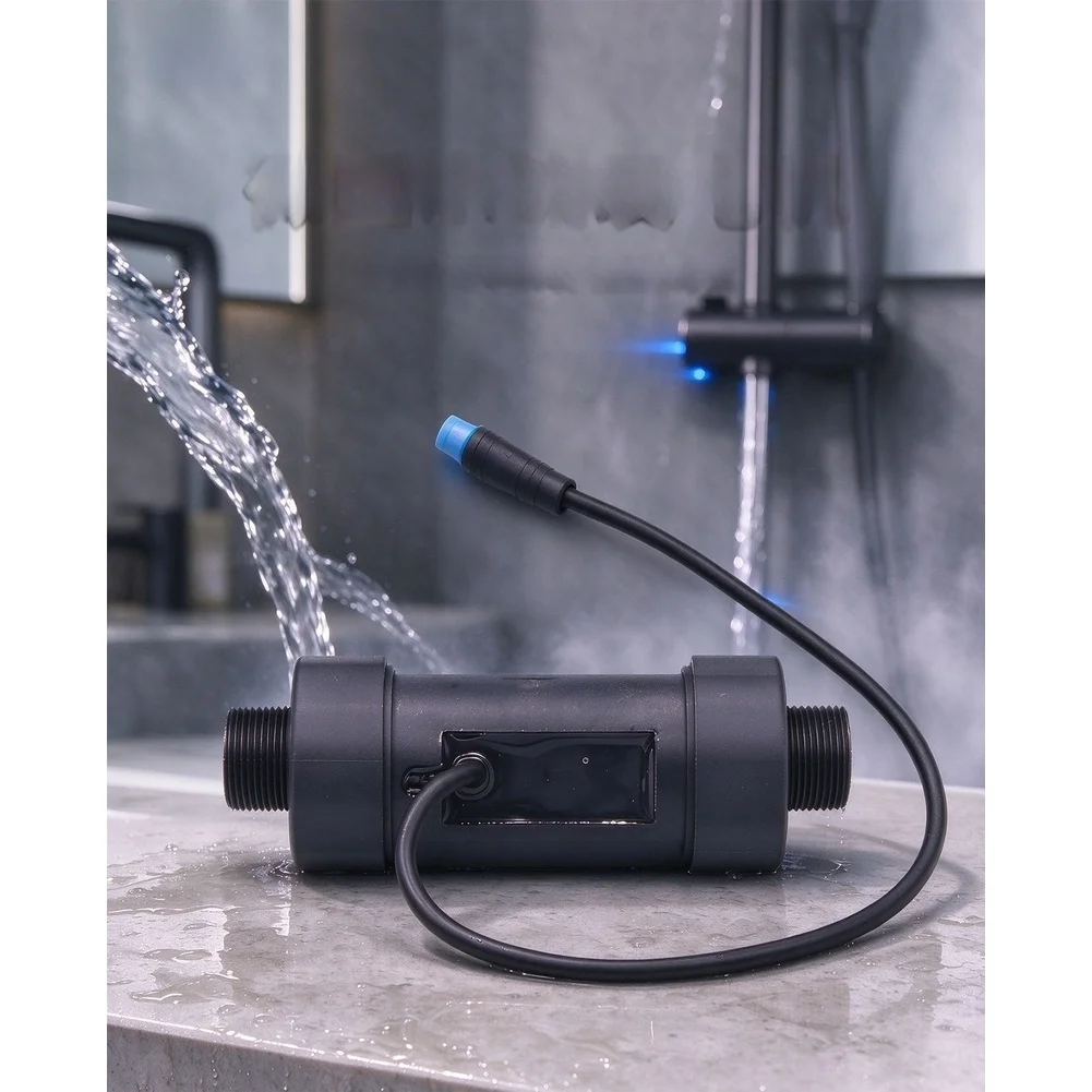 Hydroelectric 5V Generator with 2 Inch External Thread for Shower Faucet and Sensor Fixture Compatibility Hydroelectric