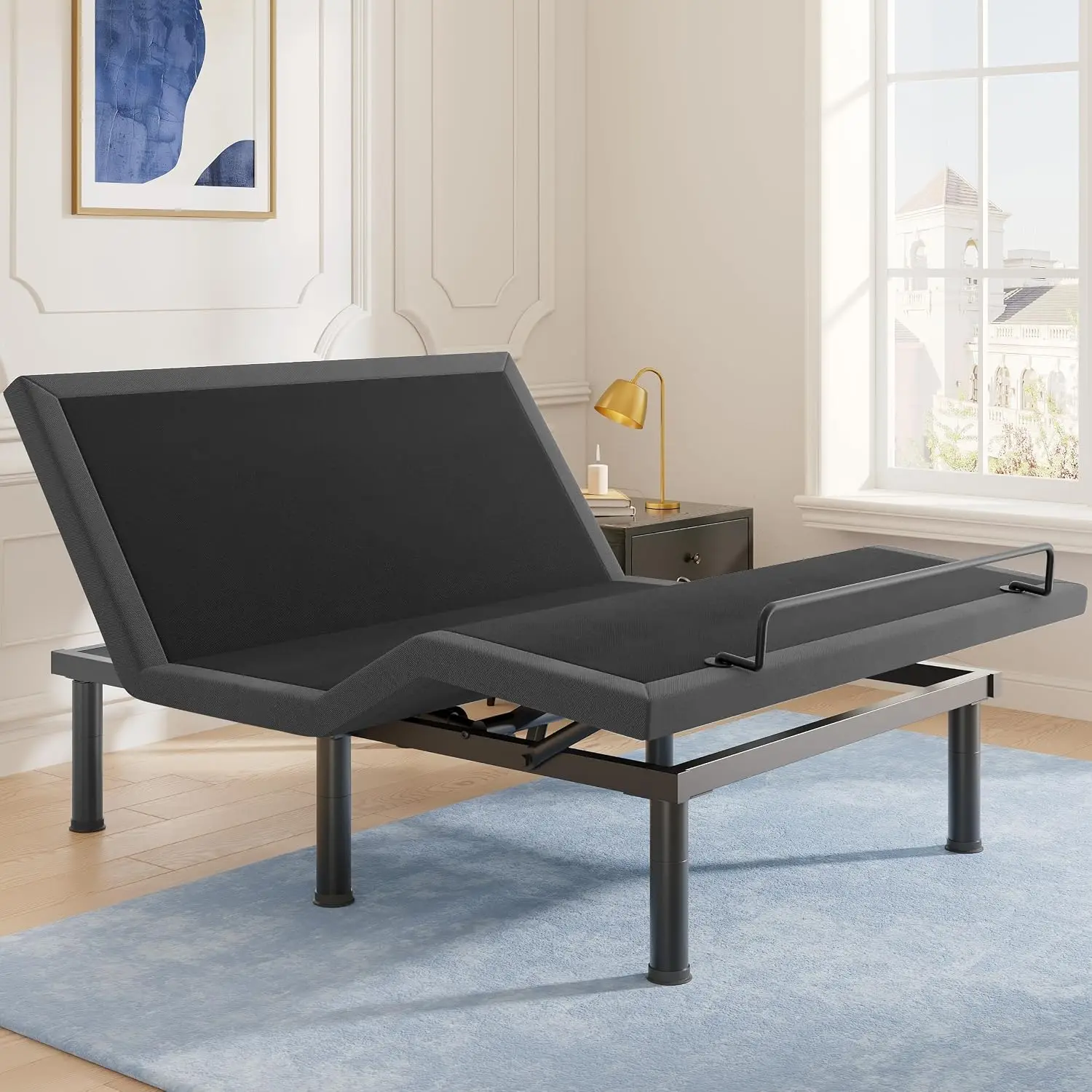 Queen Adjustable Bed Frame, Ergonomic Base with Head & Foot Incline, Zero Gravity, Nightlight, Quiet Motor, Customized