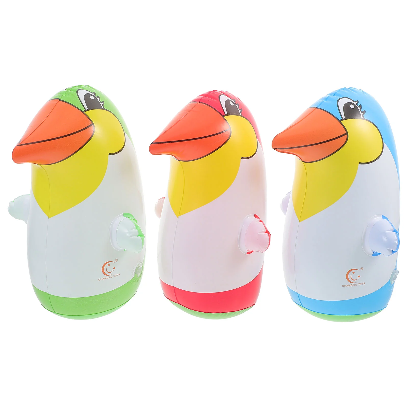 3pcs Inflatable Punching Penguin Toy Tumbler Toy Party Accessory for Kids - 22cm (Random Color) kids punching toy