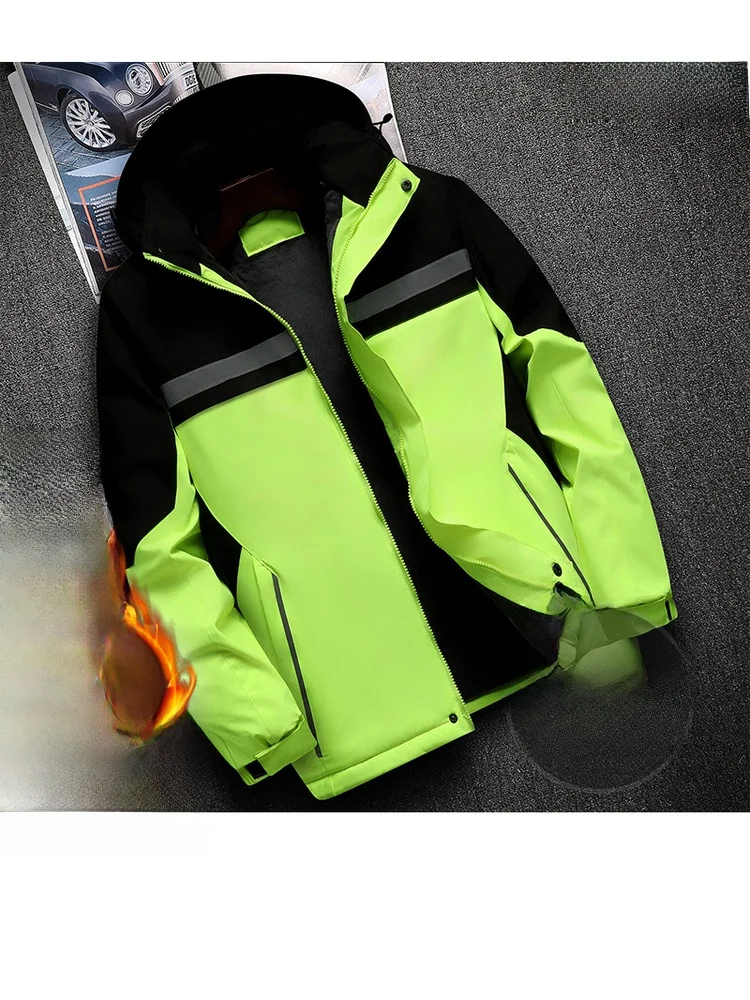 

Thiened Fce Winter Workwear Cotton Jaet Men's Upper Apparel Garment Repair Anti-Cold Waterproof Wear-Resistant Warmth