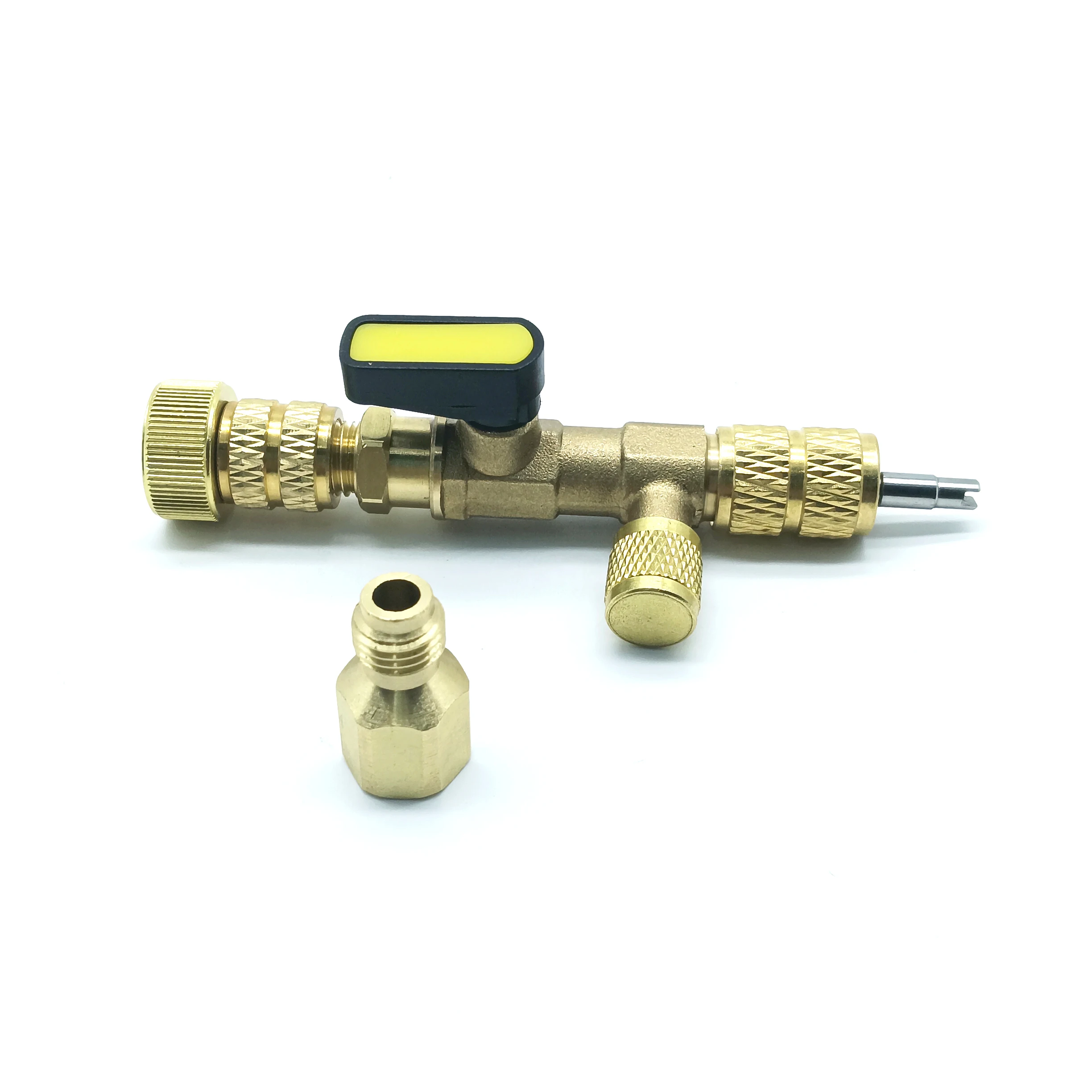 Air Conditioning Valve Refrigerant Tool Valve Core Remover Installer Kit with Dual Size 1/4\