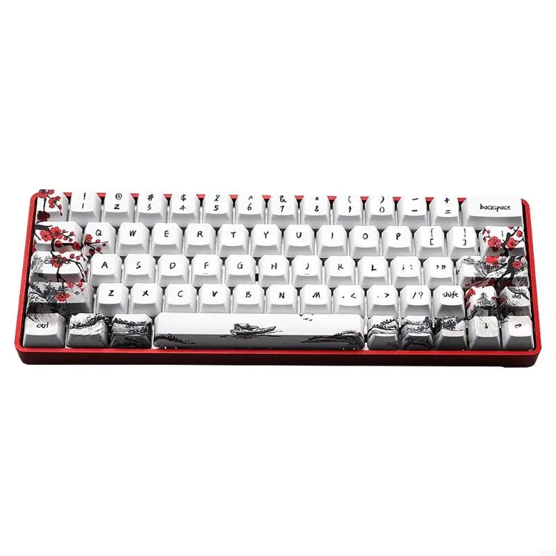 20CB PBT مخصص مزدوج اللقطة المفتاحية OEM ملف تعريف GH60 GK61 GK64 تخطيط 71KEYS
