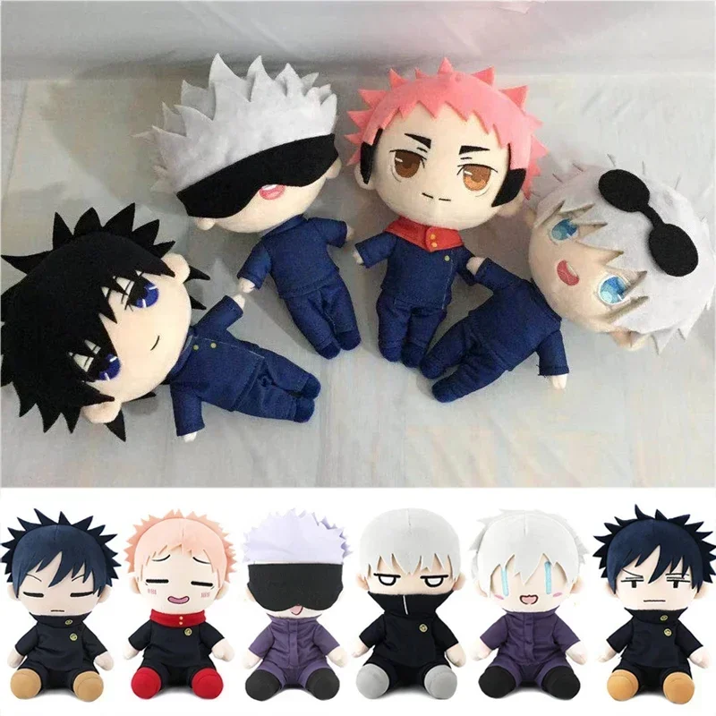 Anime jujutsu kaisen brinquedos de pelúcia dos desenhos animados geto suguru satoru gojos plushies kawaii suguru ieiri shoko cosplay plushie bonecas presentes