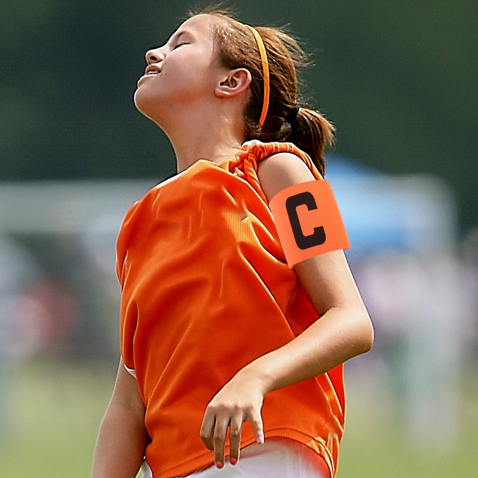 

Soccer Captain Armband Football Captains Bands Team Armbands Man Adjustable Elastic Hook Loop Tape Lightweight