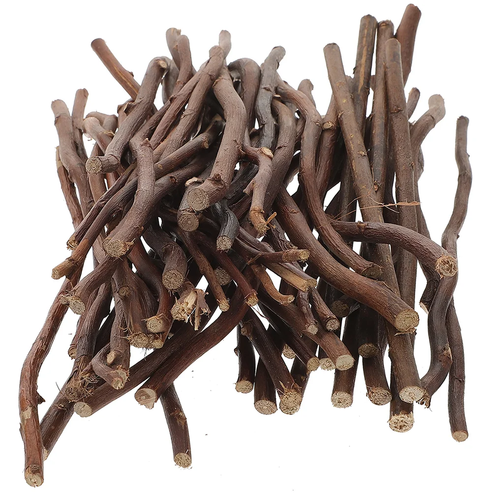 50 Pcs Stick Natural Dry Branches Fall Decor Centerpieces Sticks Wood Half Dowels DIY Crafts Accessory