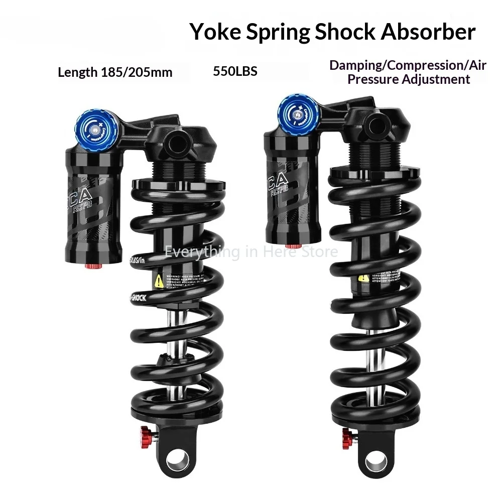

Амортизатор для горного велосипеда с пружиной и демпфированием, 185/205 мм, для двухподвесных велосипедов, аксессуары для заднего амортизатора