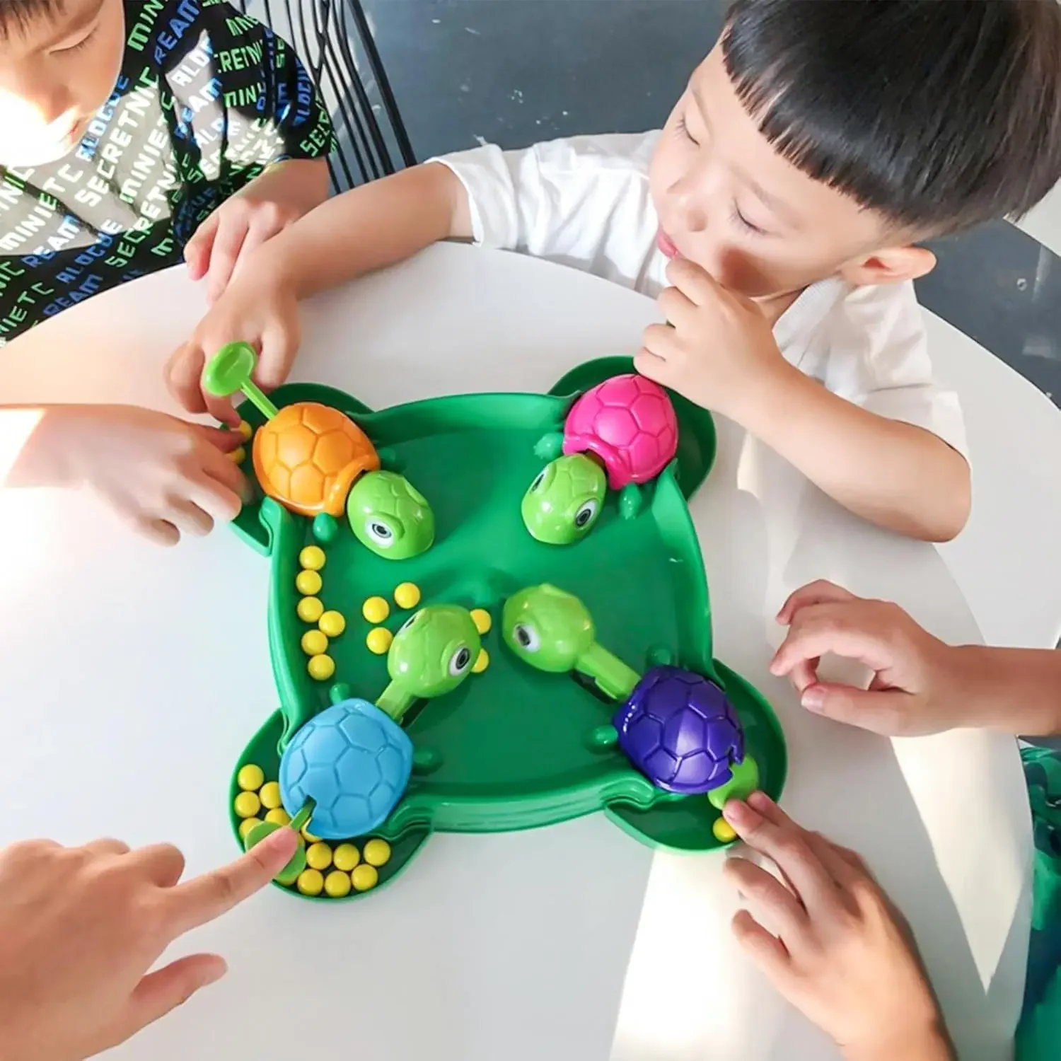 Fun Turtle Eat Beans Board Game Dexterity Hungry Turtle Pre-school Game Early Educational Toys for 2 To 4 Players