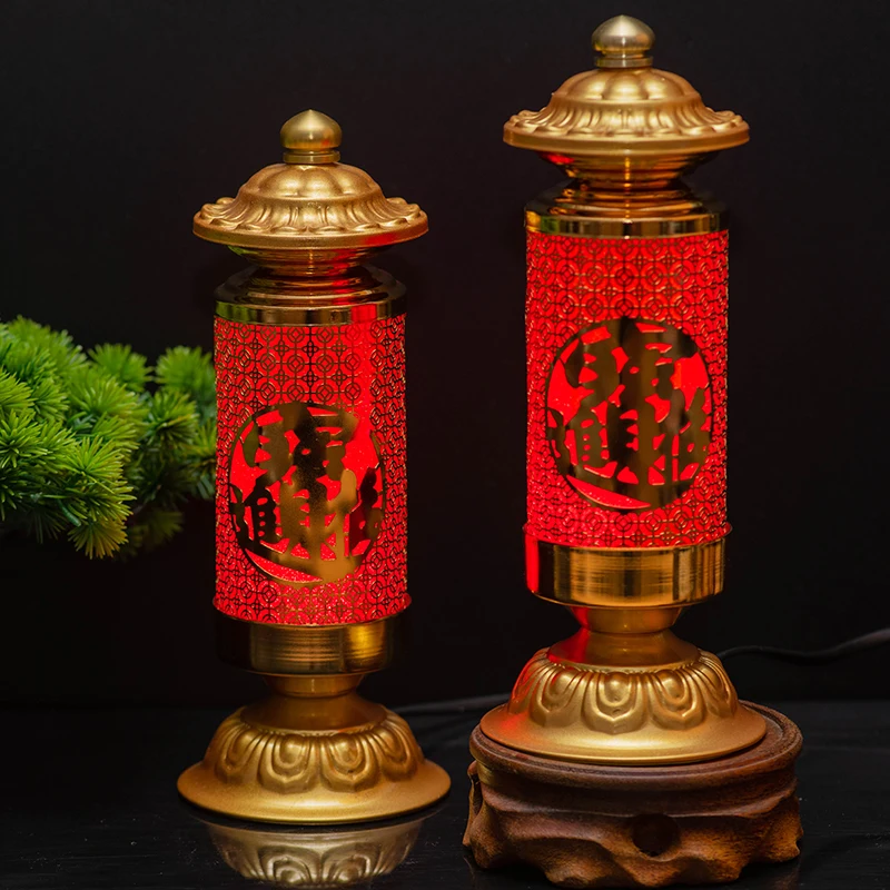 

Лотосовые фонарики для поклонения Гуань Гуну, литературному и боевому богу богатства, идеально подходят для украшения домашнего буддийского зала.