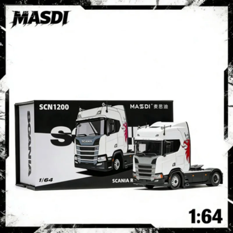 

MASDI 1:64 Scania Tow Truck Model, Cast Alloy Vehicle Model, Adult High-End Static Collection Model, Festival Gift.