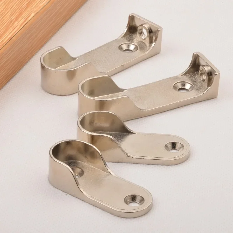 2/4/PCS Wardrobe Clothes Tube Support Closet Rod Pole End Bracket Thickening Holder Cupboard Hardware Furniture Accessories