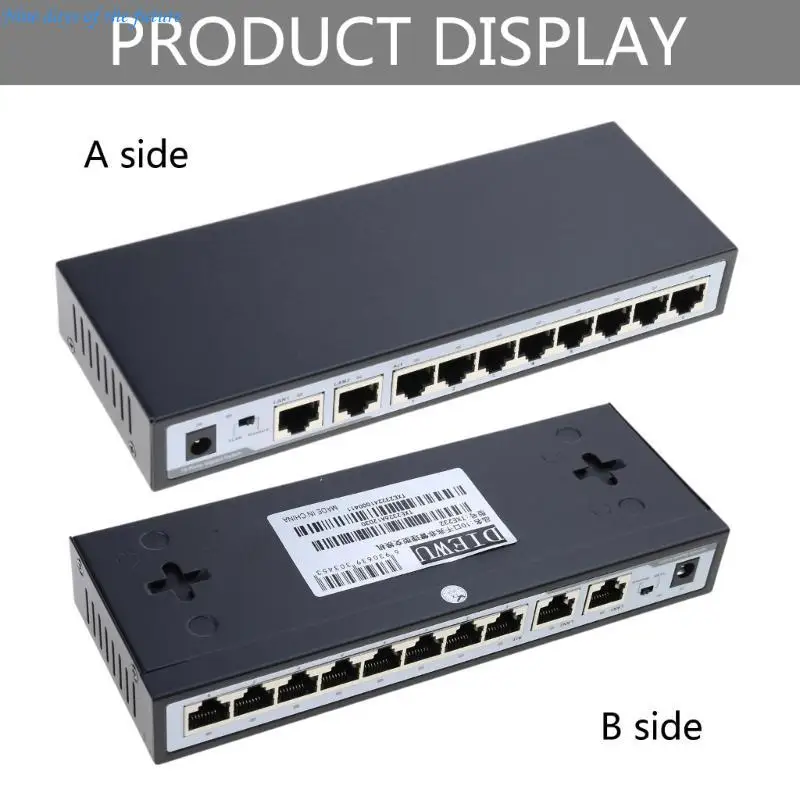 10PortsEthernet Switch NetworkHUB 10/100/1000Mbps Rj45 Office Vlan E65A