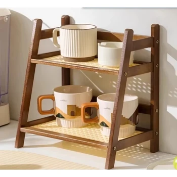 Two-Tier Bamboo Countertop Organizer 1