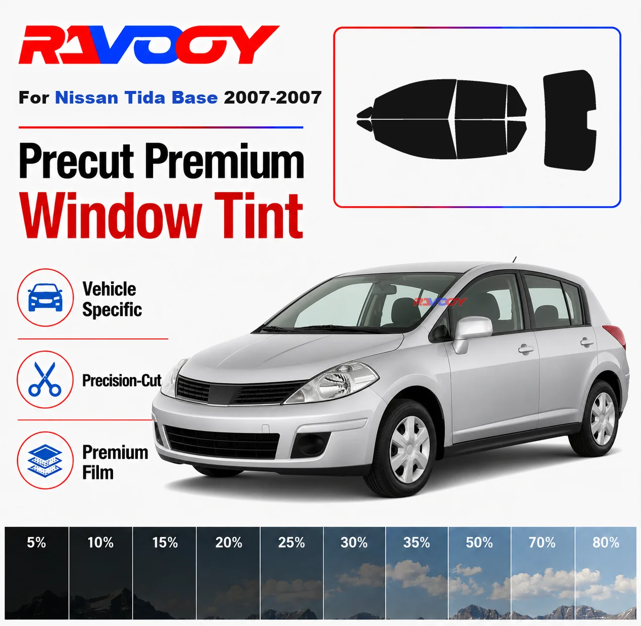 premium-precut-window-tint-kit-front-rear-windows-rear-windshield-for-nissan-tida-base-2007-2007-complete-set-nano-ceramic-film
