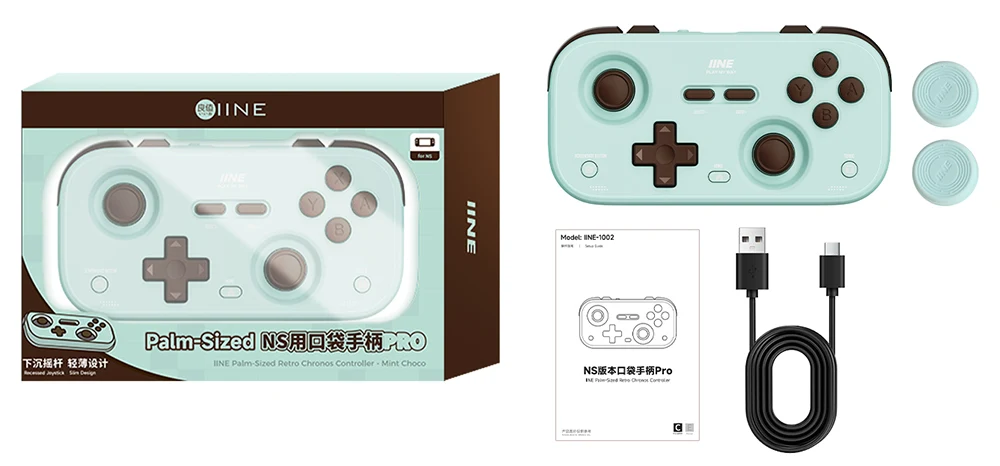 IINE Pocket Gamepad for Nintendo Switch 2/1 Steam Deck Phone Car Portable Retro Controller Hall Effect Joystick NS Version