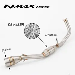 Motorcycle Exhaust Systems Slip On For YAMAHA Nmax 125 155 NMAX155 2021 2022 Modified stainless steel Front Link Pipe H2O Sensor