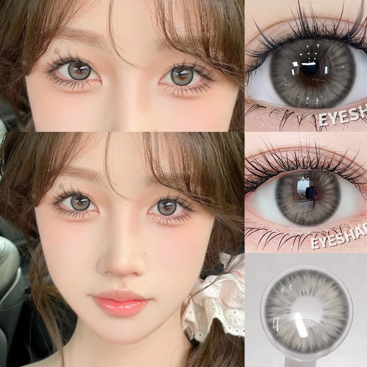 Lentes de contacto AMARA de Color gris para ojos, pupila de belleza Natural, contactos marrones coreanos azules, 1 año, pupilentes rosas de moda