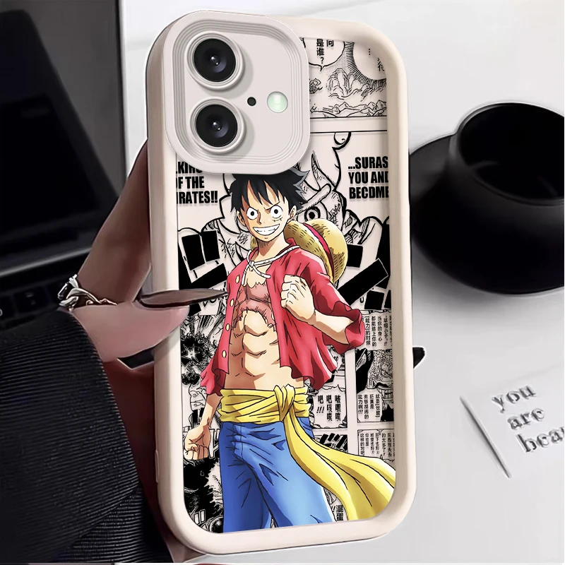 Anime O-One Piece Phone Case For iPhone 16E 16 15 14 13 12 11 Pro Max X XS X S Max XR SE 2020 SE4 7 8 Luxury Soft Silicone Cover - náhled 4