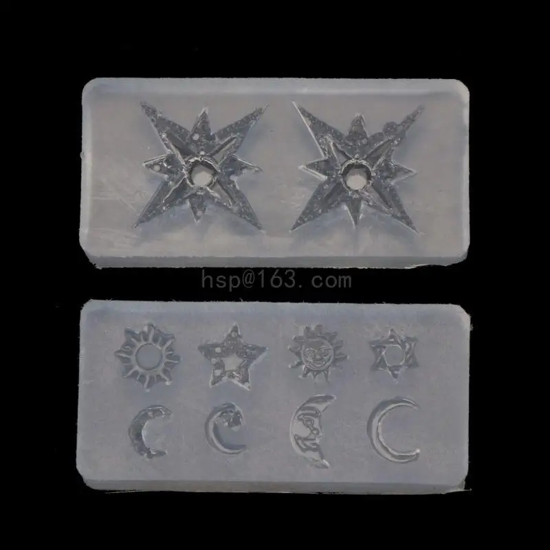 Moon Star for Sun Resin Moulds Epoxy Casting Silicone Mould Crystal Pendant Jewelry Filler Making Molds Craft Handmade D