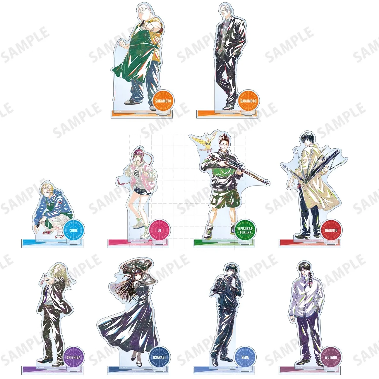 เกมทาโร่ ซากาโมโตะ ลู่ ชาโอถังอะคริลิคตั้งตุ๊กตาอะนิเมะชิน อาซากุระ เฮอิสุเกะ มาชิโมะรูปแผ่นคอสเพลย์ของเล่นของขวัญ
